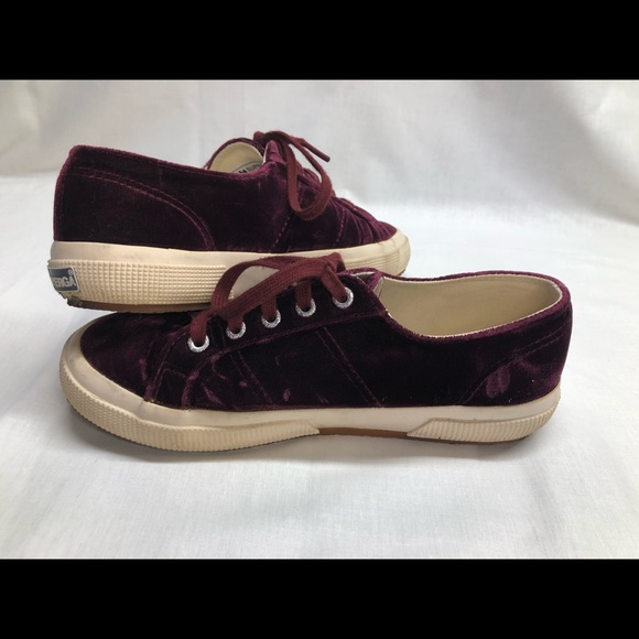 Superga maroon velvet sneakers - Picture 8 of 13